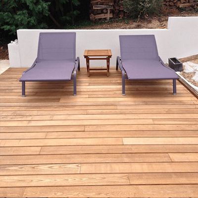 Lame de terrasse thermo chauffé Frêne 140x21mm gamme thermo nature